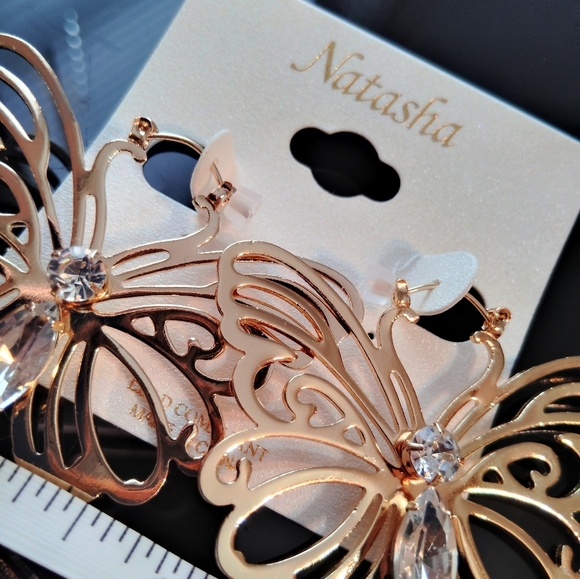 Natasha Butterfly Earrings - Picture 7 of 11